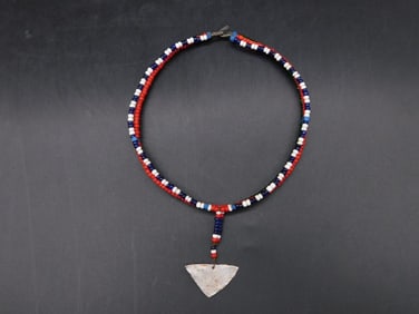 BEADED NECKLACE VINTAGE ANTIQUE