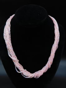 SEED BEAD NECKLACE ROCK STONE LAPIDARY SPECIMEN