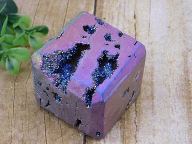 DRUZY TITANIUM CUBE ROCK STONE LAPIDARY SPECIMEN