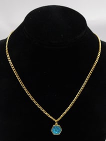 DRUZY QUARTZ PENDANT ON CHAIN NECKLACE ROCK STONE LAPIDARY SPECIMEN