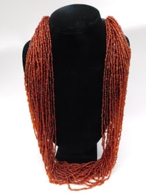 SEED BEAD NECKLACE ROCK STONE LAPIDARY SPECIMEN