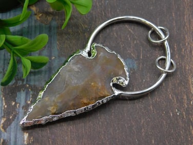 STONE ARTIFACT PENDANT ROCK STONE LAPIDARY SPECIMEN