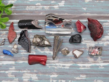 FORDITE MOTOR CITY AGATE ROCK STONE LAPIDARY SPECIMEN