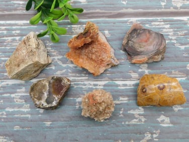 MIXED ROUGH LOT ROCK STONE LAPIDARY SPECIMEN