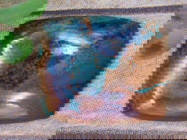 CHRYSOCOLLA CABOCHON ROCK STONE LAPIDARY SPECIMEN