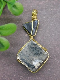 PYRITE PENDANT ROCK STONE LAPIDARY SPECIMEN