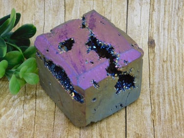 DRUZY TITANIUM CUBE ROCK STONE LAPIDARY SPECIMEN