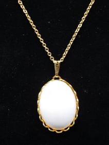 GENUINE STONE PENDANT ON CHAIN NECKLACE ROCK STONE LAPIDARY SPECIMEN