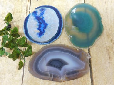 AGATE SLICES ROCK STONE LAPIDARY SPECIMEN