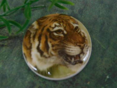 TIGER CABOCHON VINTAGE ANTIQUE