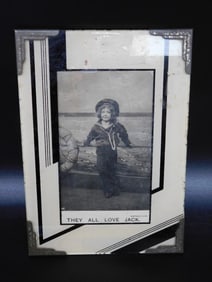 THEY ALL LOVE JACK FRAMED PHOTOGRAPH VINTAGE ANTIQUE