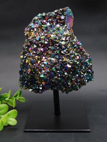 TITANIUM AMETHYST DISPLAY ROCK STONE LAPIDARY SPECIMEN