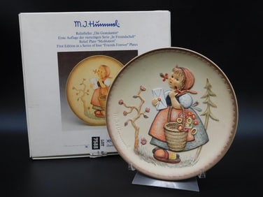 HUMMEL GOEBEL MEDITATION GERMAN COLLECTORS PLATE VINTAGE ANTIQUE