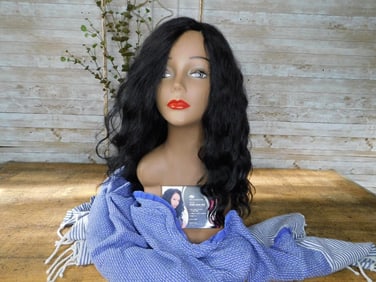 100% HUMAN HAIR WIG with MANNEQUIN HEAD WEAVE MILAN WAVE WVG 342