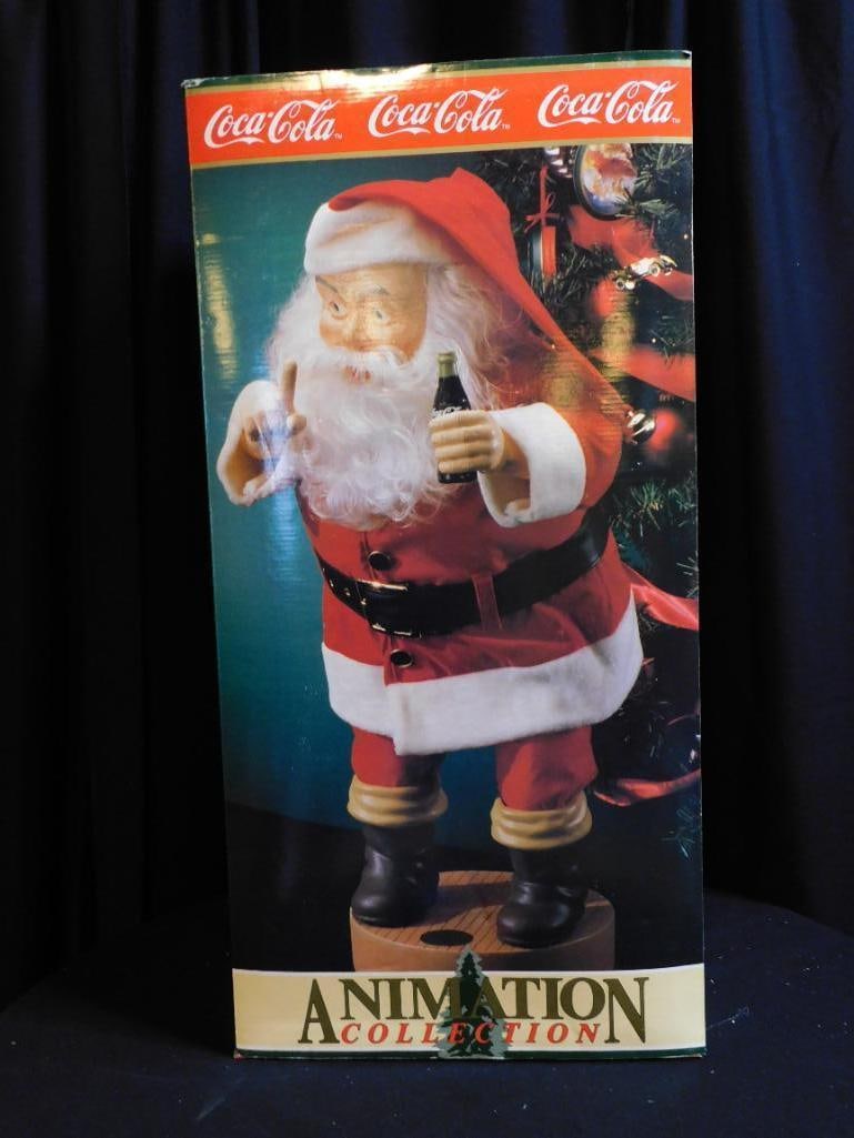 COCA-COLA ANIMATED SANTA WITH BACKDROP: COCA-COLA ANIMATED SANTA WITH BACKDROP