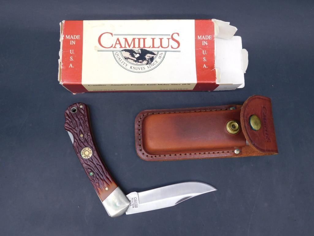 CAMILLUS POCKET KNIFE WITH HOLDER AND ORIGINAL BOX VINTAGE ANTIQUE (1 of 4)