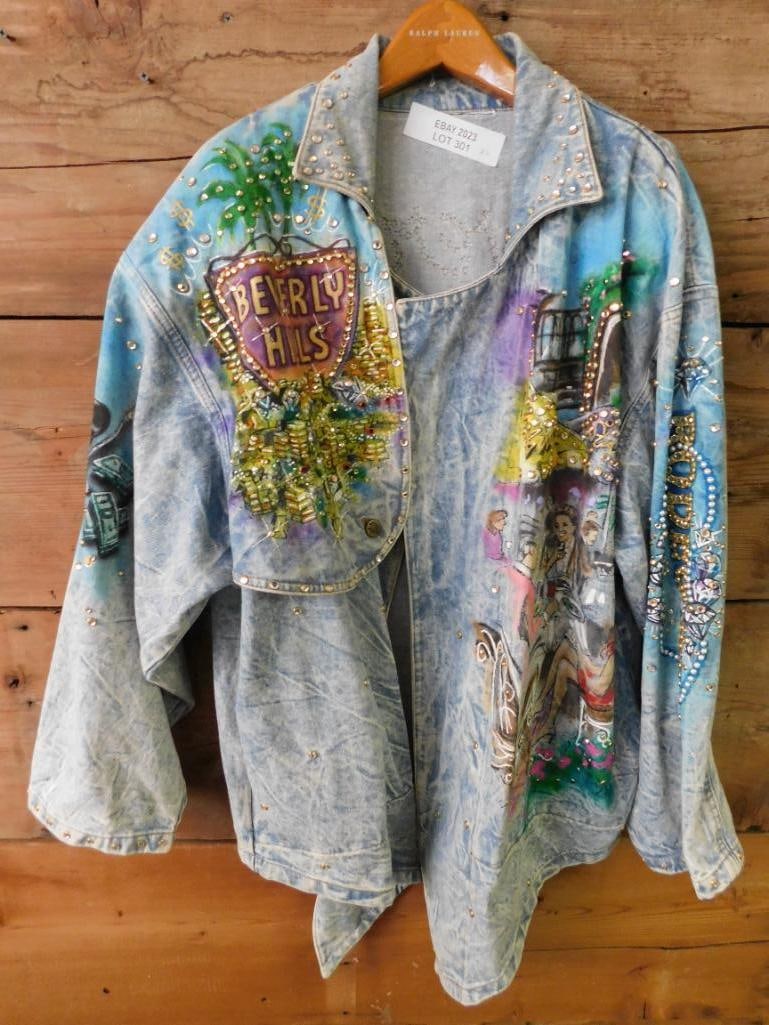 TONY ALAMO BEVERLY HILLS DENIM JACKET SIZE XL (1 of 9)