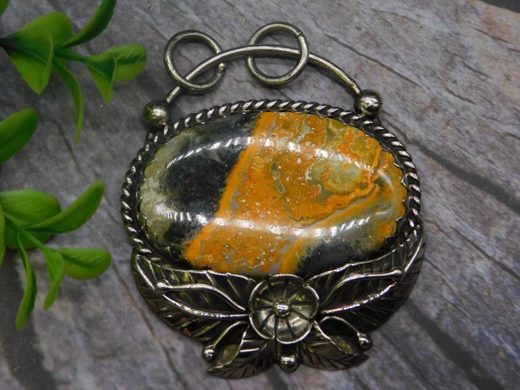 BUMBLEBEE JASPER PENDANT ROCK STONE LAPIDARY SPECIMEN (1 of 2)
