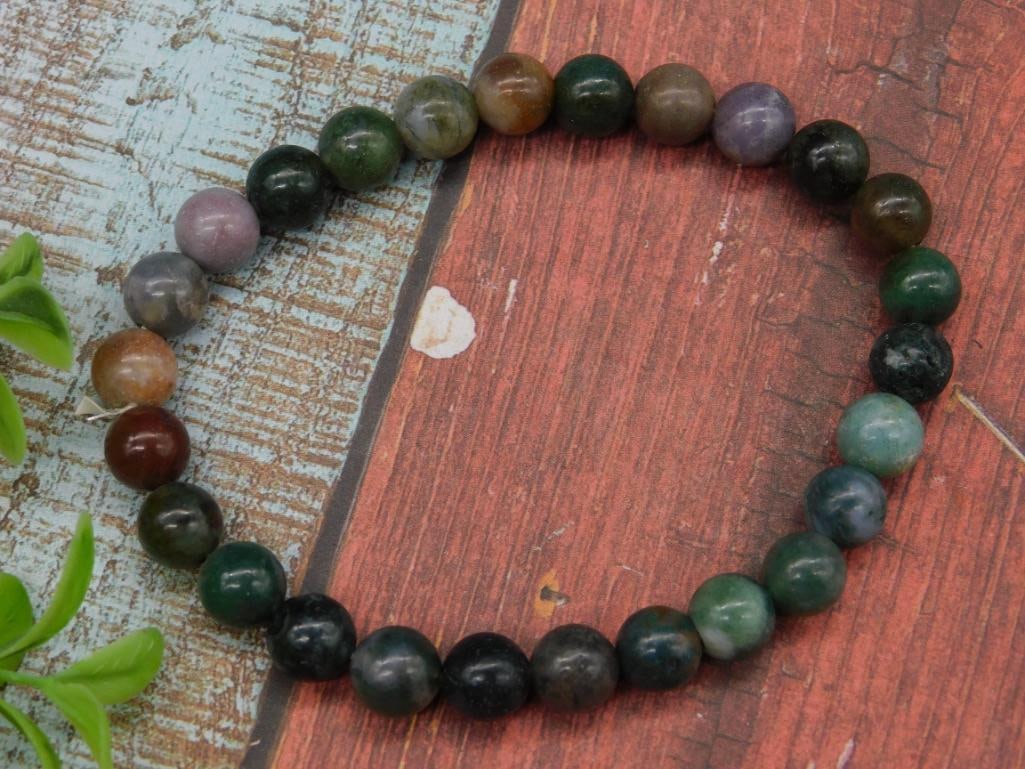 BEADED STONE BRACELET ROCK STONE LAPIDARY SPECIMEN (1 of 3)