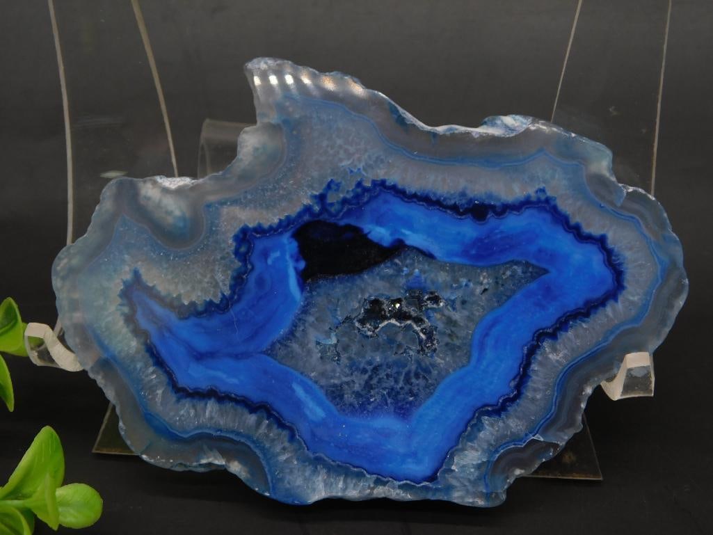 AGATE SLICE ROCK STONE LAPIDARY SPECIMEN: AGATE SLICE ROCK STONE LAPIDARY SPECIMEN