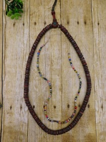 AFRICAN TRADE BEADS ROCK STONE LAPIDARY SPECIMEN