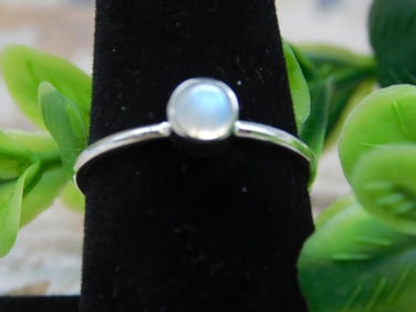 STERLING SILVER RING SIZE 6 ROCK STONE LAPIDARY SPECIMEN