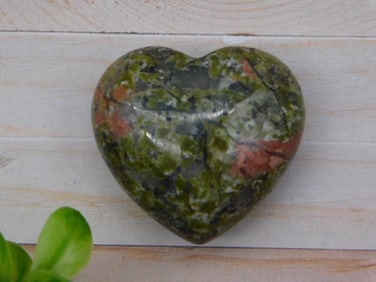 UNAKITE HEART ROCK STONE LAPIDARY SPECIMEN