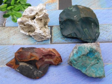 MIXED ROUGH LOT ROCK STONE LAPIDARY SPECIMEN
