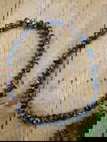 BLACK CANDY GLASS BEADS ROCK STONE LAPIDARY SPECIMEN