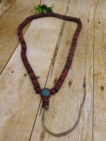 AFRICAN TRADE BEADS ROCK STONE LAPIDARY SPECIMEN