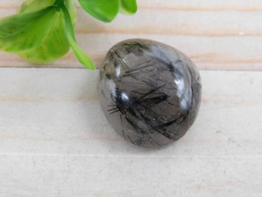 TOURMALATED QUARTZ ROCK STONE LAPIDARY SPECIMEN