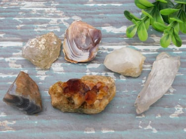 MIXED ROUGH LOT ROCK STONE LAPIDARY SPECIMEN