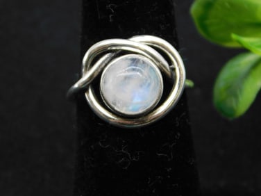 STERLING SILVER GENUINE STONE RING ROCK STONE LAPIDARY SPECIMEN