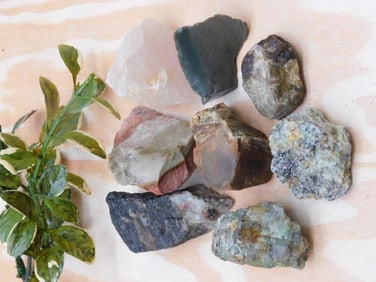 MIXED ROUGH ROCK ROCK STONE LAPIDARY SPECIMEN