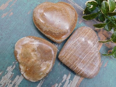 BANDED JASPER HEARTS ROCK STONE LAPIDARY SPECIMEN