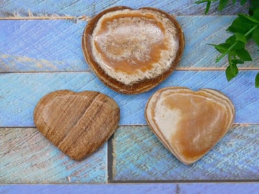 BANDED JASPER HEARTS ROCK STONE LAPIDARY SPECIMEN