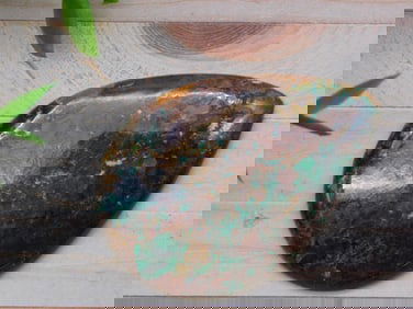 CHRYSOCOLLA CABOCHON ROCK STONE LAPIDARY SPECIMEN