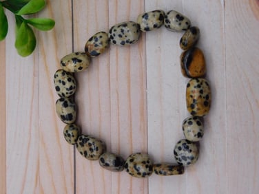 BEADED STONE BRACELET ROCK STONE LAPIDARY SPECIMEN