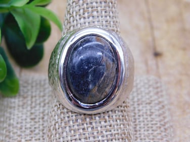 GENUINE STONE ADJUSTABLE RING ROCK STONE LAPIDARY SPECIMEN