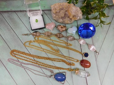 MIXED JEWELRY LOT ROCK STONE LAPIDARY SPECIMEN