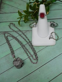 MIXED JEWELRY LOT ROCK STONE LAPIDARY SPECIMEN