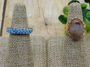 STONE RINGS ROCK STONE LAPIDARY SPECIMEN