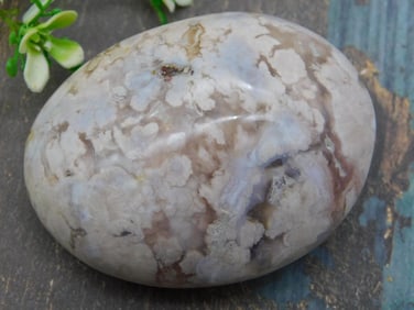 HATMANS FLOWER PETAL AGATE ROCK STONE LAPIDARY SPECIMEN