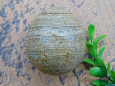 BANDED JASPER EGG ROCK STONE LAPIDARY SPECIMEN