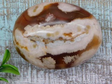 HATMANS FLOWER PETAL AGATE ROCK STONE LAPIDARY SPECIMEN