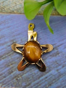 TIGER EYE PENDANT ROCK STONE LAPIDARY SPECIMEN