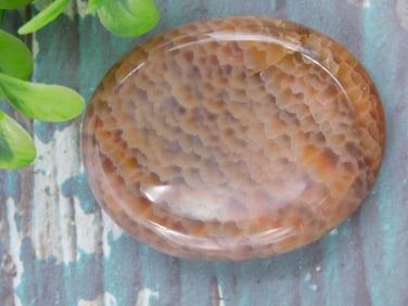 FIRE AGATE WORRY STONE ROCK STONE LAPIDARY SPECIMEN