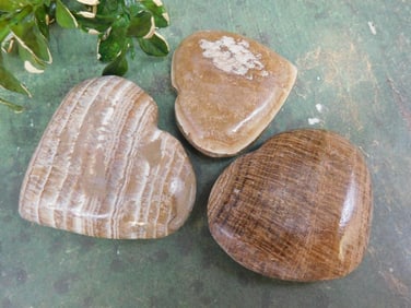 BANDED JASPER HEARTS ROCK STONE LAPIDARY SPECIMEN