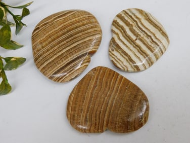BANDED JASPER HEARTS ROCK STONE LAPIDARY SPECIMEN