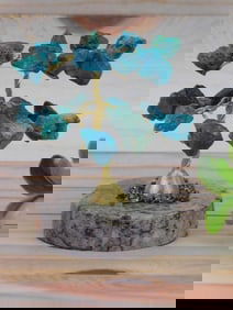 CHRYSOCOLLA TREE ROCK STONE LAPIDARY SPECIMEN